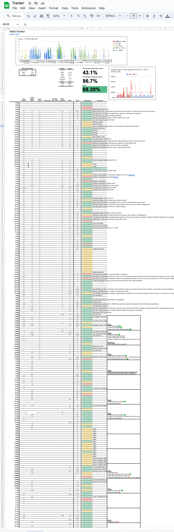 gsheet-tracker